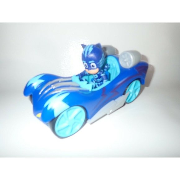 PJ Masks Turbo Blast Racer Vehicle Blue Cat-Car w/ Catboy Figure Set - Picture 5 of 6